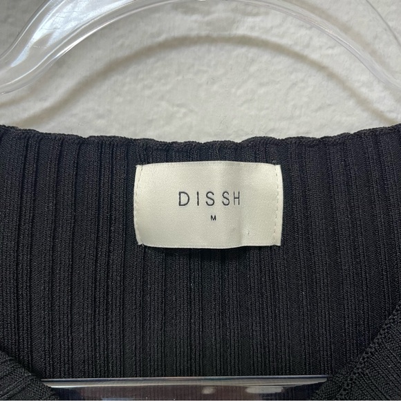 Dissh Billed Striped Black Long Sleeve Dress Size Medium - Picture 3 of 5